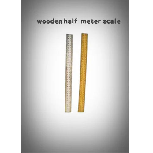 White Wooden Half Meter Scale