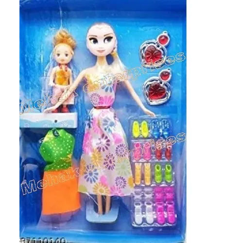 Multicolor Frozen Doll Set Doll Cloths Color (Color As Per Stock)