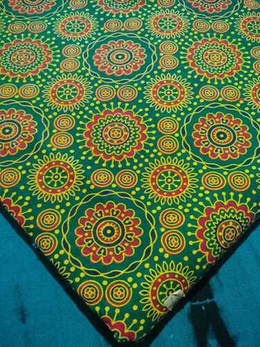AJRAKH PRINT GREEN COLOR COTTON FABRIC