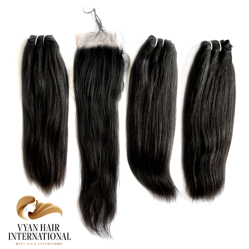 4X4 5X5 6X6 Thin Skin Transparent Swiss Silk Base Middle Part Three Part Straight Top Lace Closure With Bundles