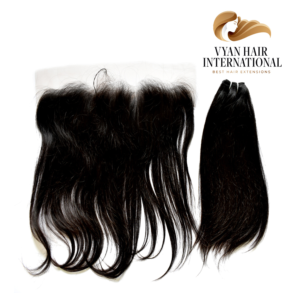 Wholesale Raw Cuticle Aligned Hair 100 Virgin Human Hair Brazilian Hair Straight Bundles With Lace Frontal Closure