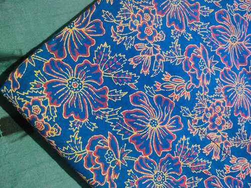 BLUE AJRAKH HAND BLOCK PRINT COTTON FABRIC