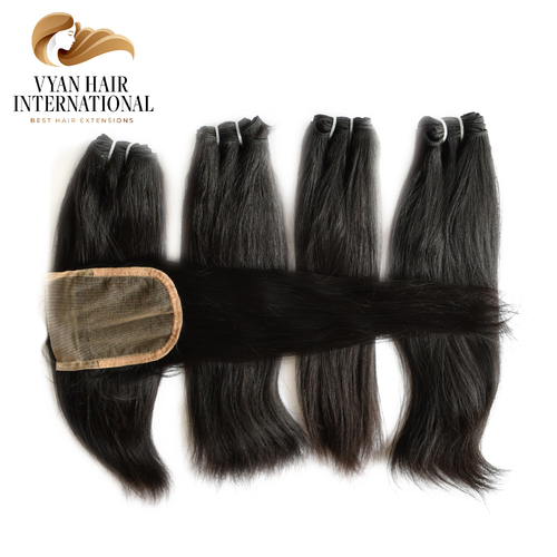 Wholesale Lace Closure Hair Bundles With 4x4 Lace Closure