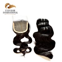 Wholesale 100% Raw Virgin Human Hair Bundles Vendors With Lace Closure