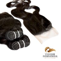 Wholesale 100% Raw Virgin Human Hair Bundles Vendors With Lace Closure