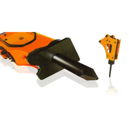 Orange-Black Earthmoving Machine Hydraulic Breaker