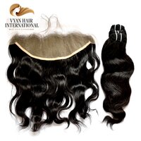 Raw Virgin Bundle With 13X4 13X6 4X4 5X5 Lace Frontal Closure Remy Human Ear To Ear Lace Human Hair Virgin Cuticle Aligned