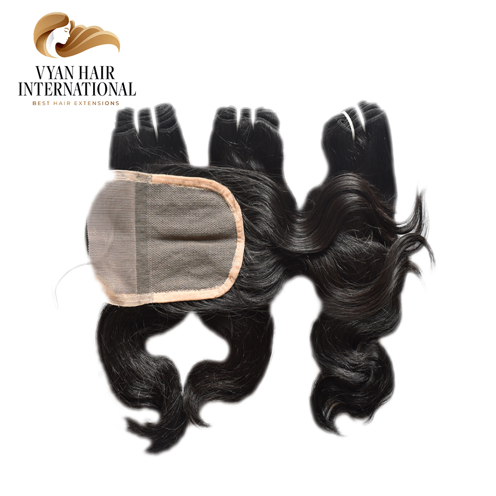 Wholesale Natural Color Body Wave Virgin Brazilian Human Remy Hair 3 Bundles With 4X4 Lace Closure 13X4 13X6 Frontal