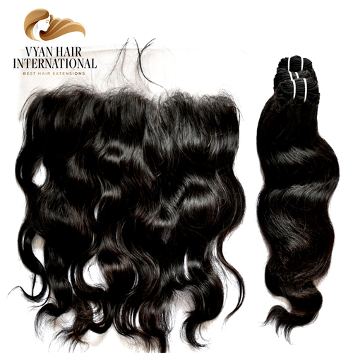 Cheap Price Human Hair Brazilian Glueless Lace Frontal Closure With Bundles