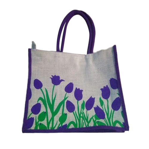 Printed Jute Shopping Bag