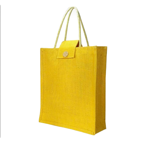 Yellow Jute Shopping Bag