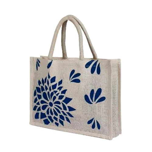 Printed Jute Handle Bag