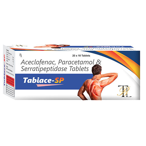Pharmaceutical Aceclofenac  Paracetamol And Serratiopeptidase Tablets