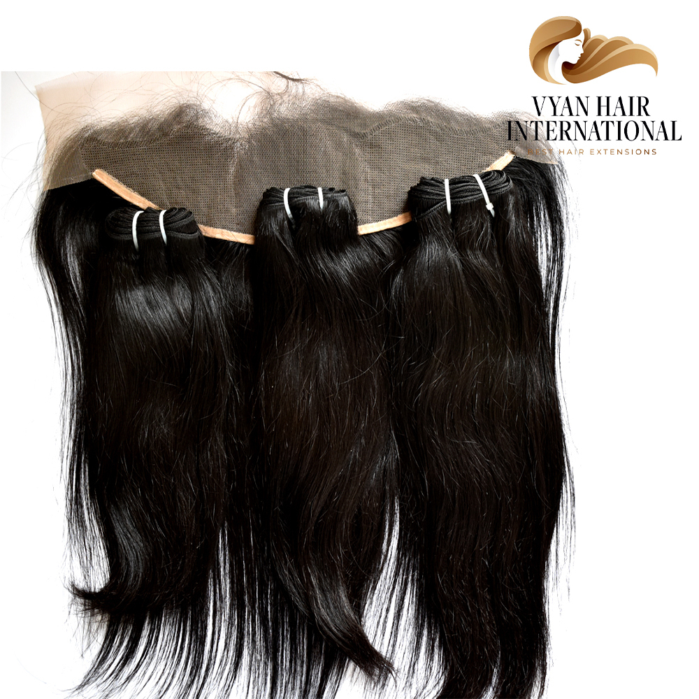 Brazilian Hair  4X4 5X5 13X4 13X6 Closure Frontal Straight Virgin Hair Bundles