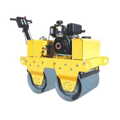 Yellow Road Roller Machine (Double Drum Roller)