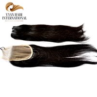 Cheap Natural Black Straight 100% Raw Brazilian Virgin Human Hair Extension Hair Bundles With 13X4 13X6 Lace Frontal