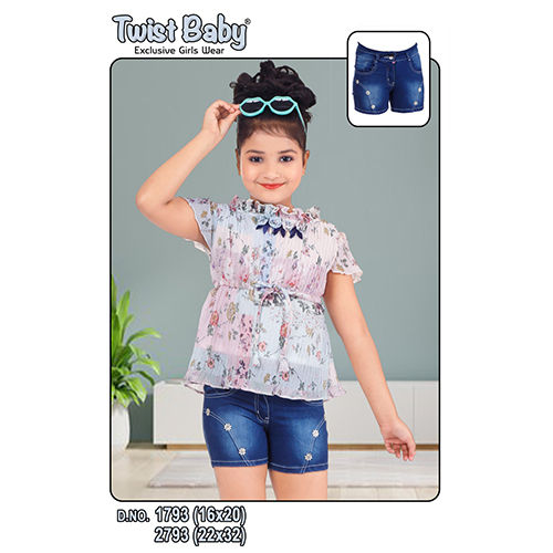 Kids Denim Hot Pant