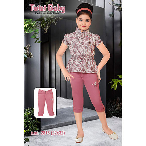 Stitched Kids Cotton Capri Suit, Feature : Anti-Wrinkle, Easily Washable,  Age Group : 5-7years at Best Price in Ludhiana