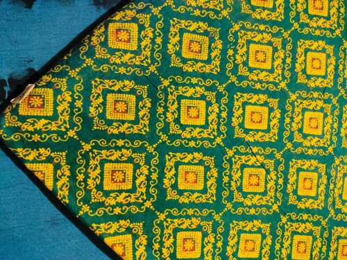 AJRAKH PRINT GREEN COLOR SOFT COTTON FABRIC