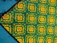 AJRAKH PRINT GREEN COLOR SOFT COTTON FABRIC