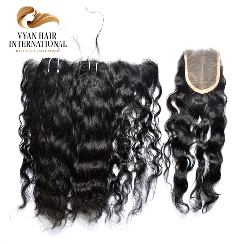 Wholesale 100% Raw Virgin Mink Brazilian Human Hair Bundles With Frontal Closure