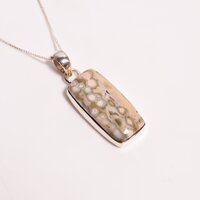 Rutile Rose Cut Gemstone 925 Sterling Silver Necklace Girls Fashion Necklace Exporter