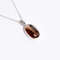 Rutile Rose Cut Gemstone 925 Sterling Silver Necklace Girls Fashion Necklace Exporter