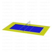 Volleyball Sports Flooring Pu Soft Court - 4000 Sq.ft (l 50 X W 80) | Anti-skid, Shock Absorbent, Available In Green & Blue Colors
