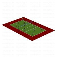 Volleyball Sports Flooring Softpad Synthetic Acrylic Flooring