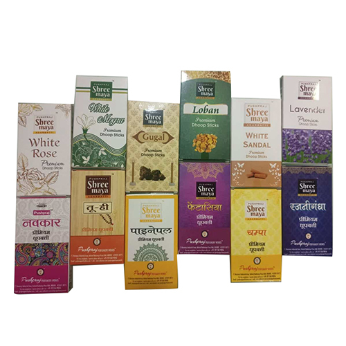 Shree Maya Dhoop Batti in 12 Fragrances - 100% Natural Bamboo, Eco-Friendly Indian Incense | Smooth Surface for Authentic Aromatic Experience