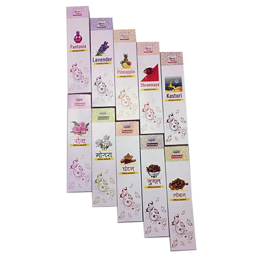 Sented Box Agarbatti In Different 10 Fragrances - 100% Natural Bamboo, Eco-Friendly Material | Aromatic Indian Incense, Smooth Surface