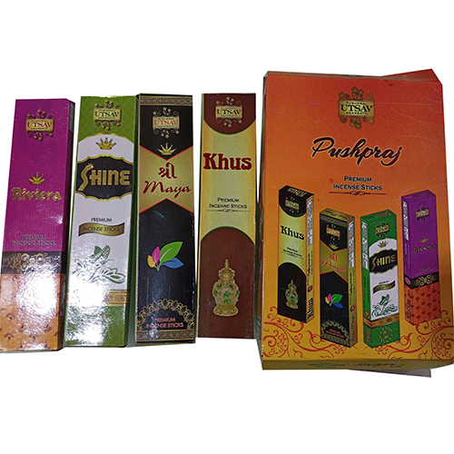 Utsav Agarbatti Pouches - Smooth Texture Herbal Fragrance Eco-Friendly | Aromatic Indian Incense in 4 Distinct Scents