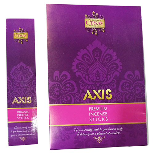 Utsav Axis Premium Incense Sticks - Herbal Eco-friendly 100% Natural | Smooth Texture, Anti-odour Indian Incense Experience