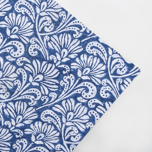 JAIPURI HAND BLOCK FLORAL PRINTED COTTON FABRIC