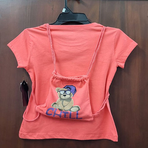 Different Available Girls Chill T-shirt With Fashion Bag