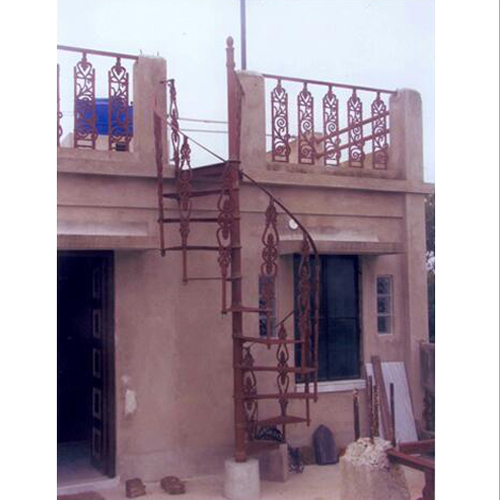 Outdoor Spiral Cast Iron Staircase