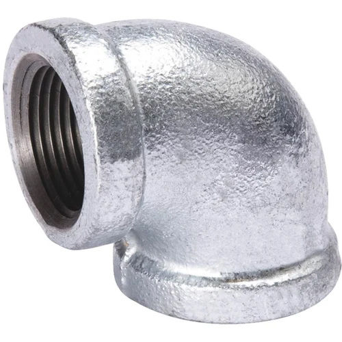 Silver 90 Degree Galvanized Iron Elbow