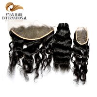 Human Hair Bundles With 13X4 13X6 Hd Lace Frontal Closure With Wavy Hair Naturel Human Hair