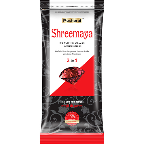 Shreemaya Premium Class Incense Sticks 2 in 1 - Indian Aromatic Smooth Eco-Friendly Incense | Ideal for Serene Environments and Relaxation