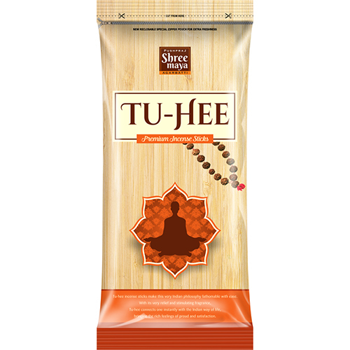 Shree Maya TU-Hee Incense Sticks Pouch - Smooth Texture, 20 Sticks | Eco-Friendly Indian Aromatic Incense with Enchanting Fragrance