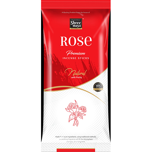 Shree Maya Rose Incense Sticks - Eco-Friendly Herbal Aroma | Smooth Texture, Indian Incense for Tranquil Atmosphere