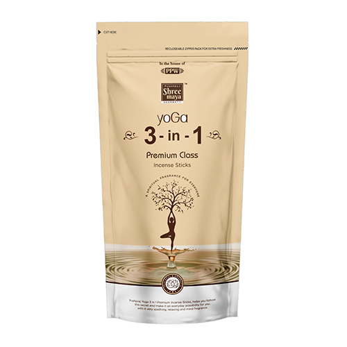 Shree Maya Yoga 3 in 1 Incense Sticks - Eco-Friendly Herbal Fragrance | Smooth Surface Aromatic Indian Incense