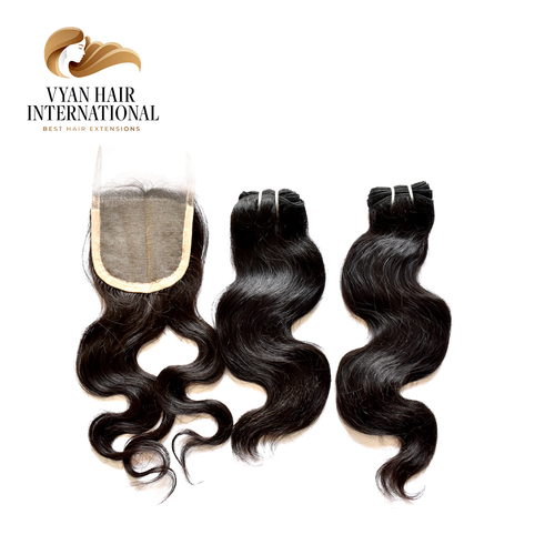 Wholesale Virgin Hair Vendors Brazilian Peruvian Loose Deep Body Straight Wave Human Hair 3 Bundles With Lace Frontal Closures