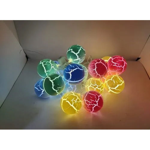 Warm White Multicolor Crackle ball Decoration light Plug-in 220 Volt