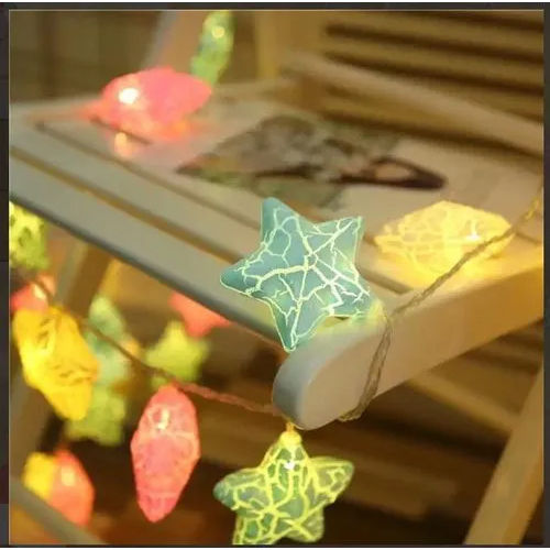 Fairy Lights Warm White Diwali Decoration Led Light ( Star Crakle Light) Plug-in 220 Volt