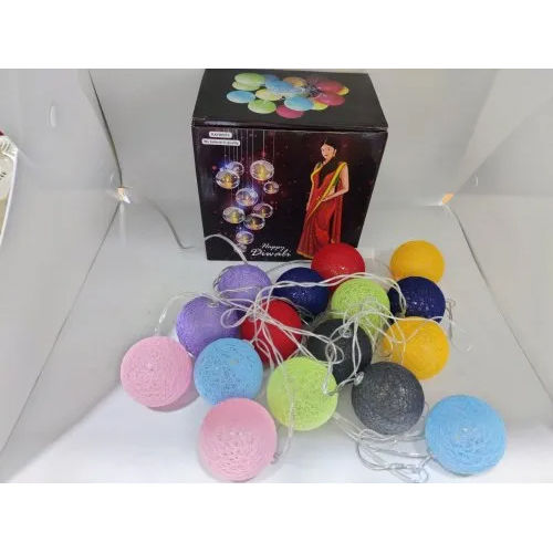 Thread cotton balls led string light