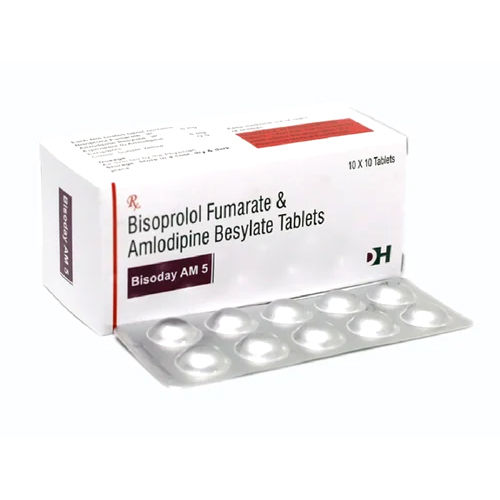 Bisoprolol Fumarate and Amlodipine Besylate Tablets - General Medicines, Recommended for Human Beings, Stores in Dry Place, Dosage as per Suggestion