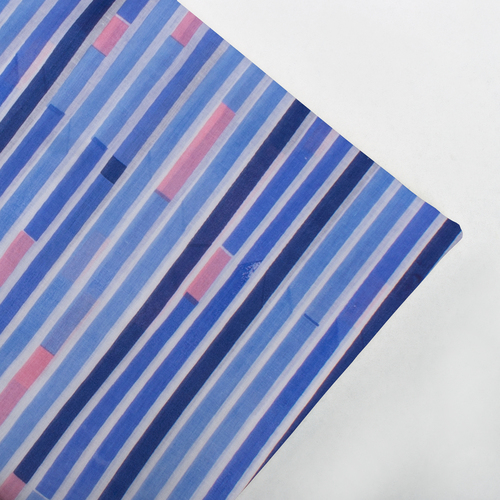 MULTI COLOR STRIP PRINT SOFT COTTON FABRIC