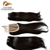 3 Bundles Set Straight Brazilian Hair With Straight Hair Brazilian Hair Lace Frontal Closure