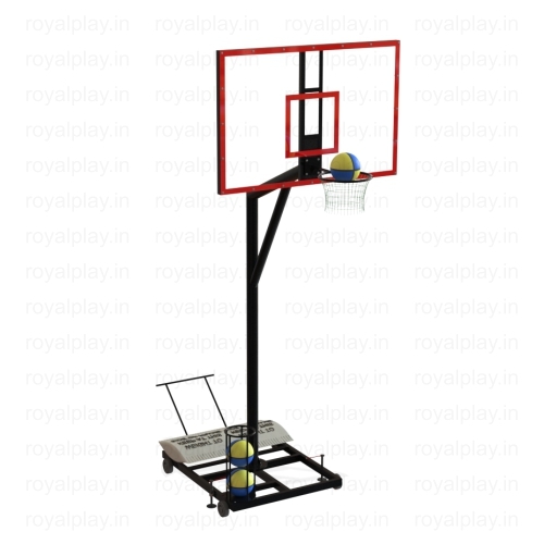 Dual Basketball Pole Movable With FRP Board